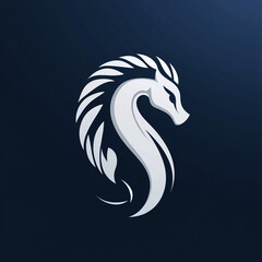 Naklejka premium Seahorse illustration sports team logo