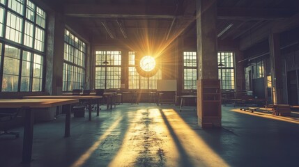 Bright Collaborative Workspace with Clear Communication Light