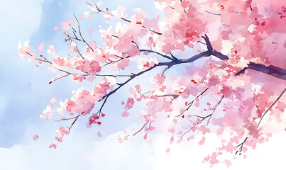 cherry blossom sakura in spring-generative ai