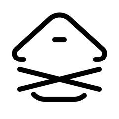 confiscated house icon with line style, perfect for user interface projects