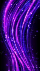 Obraz premium Vibrant purple light trails on dark background