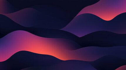 Abstract Gradient Waves: A mesmerizing abstract background featuring a seamless pattern of swirling, gradient waves in shades of purple, pink, and black. The fluid.