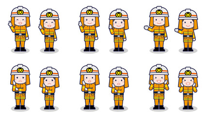 消防士の男女 03