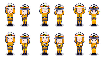 消防士の男女 05