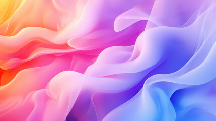 Obraz premium Abstract Rainbow Fabric: A symphony of color in this abstract image, where flowing fabric evokes a sense of movement and energy. The vibrant hues of the rainbow are interwoven.