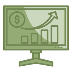 Stock Market Icon Element For Design