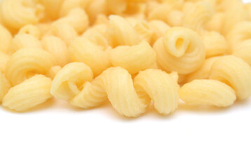 Close up of the background farfalle on white