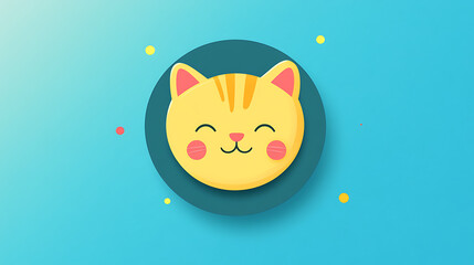 Obraz premium Cute Animal Icons on Colorful Circular Backgrounds