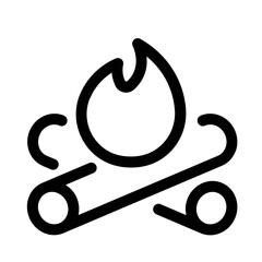firewood icon with line style, perfect for user interface projects