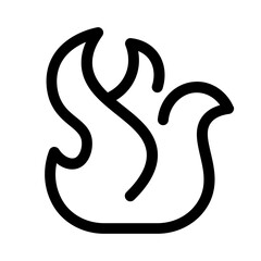 fire shape icon with line style, perfect for user interface projects
