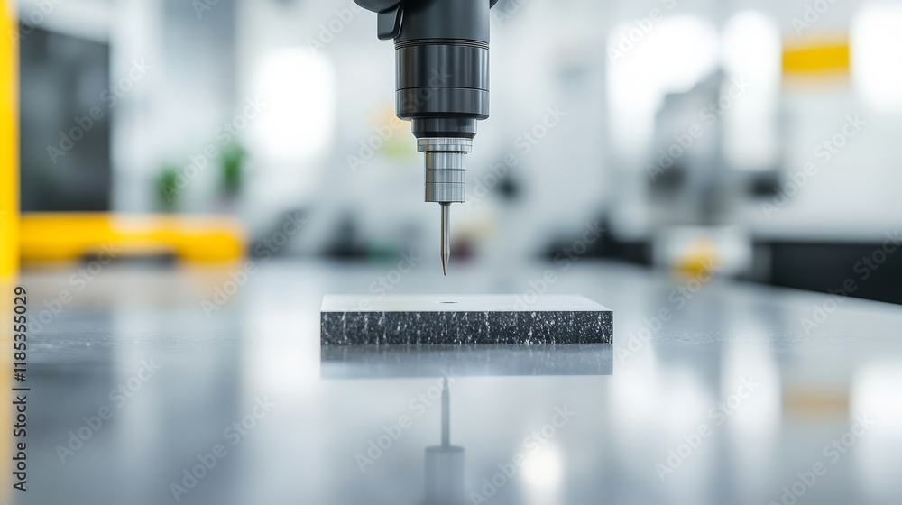 Aufkleber precision measurement tool in a modern laboratory setting focused on high-tech equipment for quality