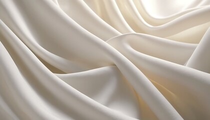Obraz premium abstract waves of soft white fabric illuminated by warm light background