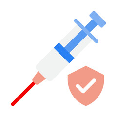Syringe with Safety Shield Icon
