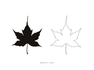 Autumn Maple Leaf silhouettes