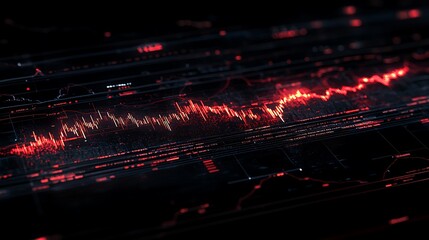 Obraz premium Analyzing data patterns digital environment abstract visualization technology