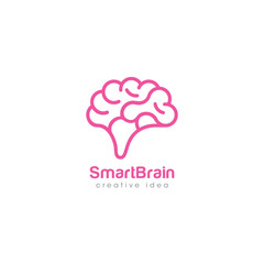 Creative Brain Concept Logo Design Template