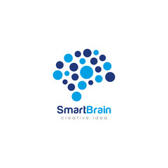 Creative Brain Concept Logo Design Template