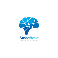 Creative Brain Concept Logo Design Template