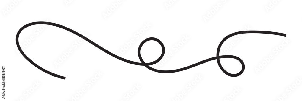 Poster line squiggle vector decoration element