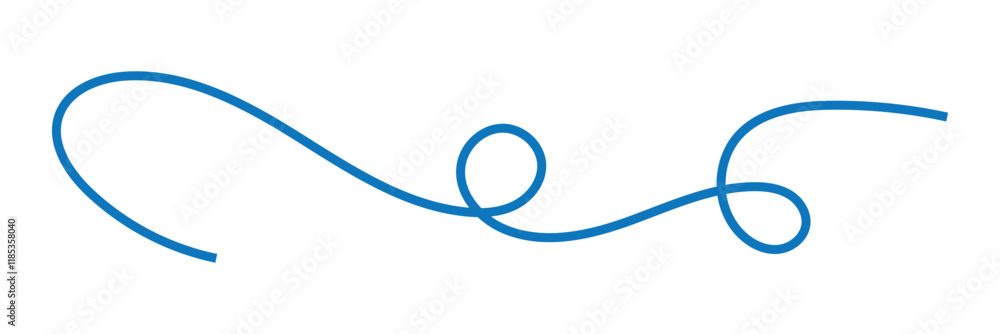 Poster blue seamless wavy line pattern with curvy abstract squiggles in a psychedelic wiggle design. flat v