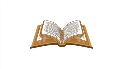 Obraz premium Open Book Illustration: A Symbol of Knowledge and Learning