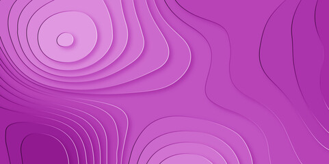 Vector seamless abstract pink 3d papercut shadow circle background. minimal pink paper topography relief concept design. Realistic papercut decoration textured.	
