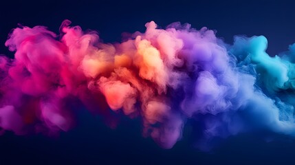 Fototapeta premium Vibrant Colorful Smoke Cloud Abstract Art
