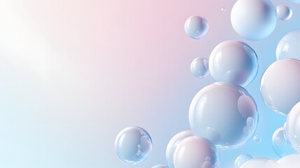 Pastel Spheres Float Gently On A Soft Background