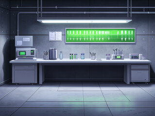 Sophisticated Chemical Research Facility with Complex Apparatus