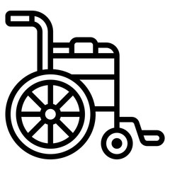 Simple Outline of a Wheelchair