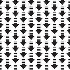 Seamless Black and White Pattern with Geometric Repeating Shapes for Modern Design