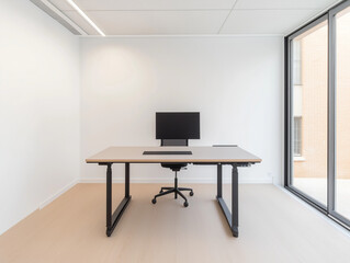 High-Tech Office Workspace Ready for Installation