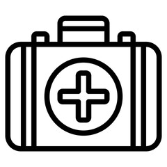 Obraz premium Basic First Aid Kit Icon for Safety