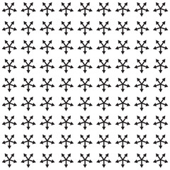 Seamless Black and White Pattern with Geometric Repeating Shapes for Modern Design