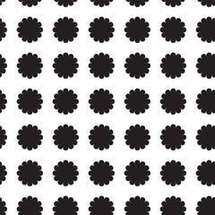 Seamless Black and White Pattern with Geometric Repeating Shapes for Modern Design