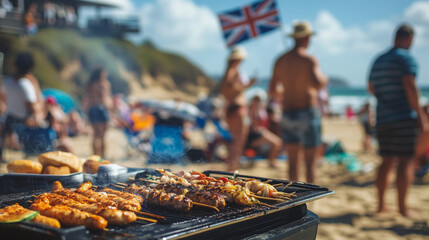 Australians Celebrate Australia Day with a Beach BBQ, Fun, and Community Spirit by the Ocean