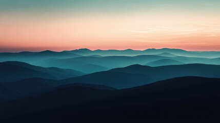 Serene Sunset Mountainscape 