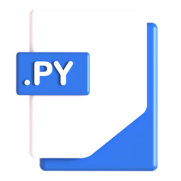 python extension 3d icon illustration