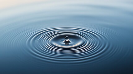 Water drop falling on the surface of the water. Abstract background.