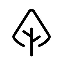 ash tree icon with line style, perfect for user interface projects