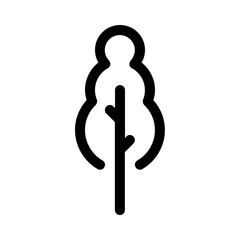 ek sessile tree icon with line style, perfect for user interface projects
