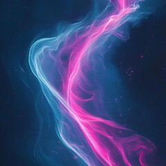 Ethereal Dance of Auroras: Electric Pink and Blue Symphony