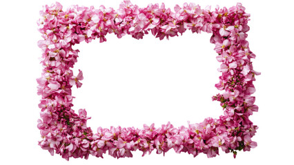 Pink Floral Cluster Frame, vibrant arrangement of delicate pink flower clusters in a square design, perfect for enhancing decor and celebrations