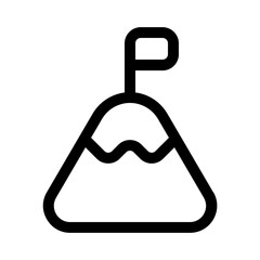 financial goals icon with line style, perfect for user interface projects