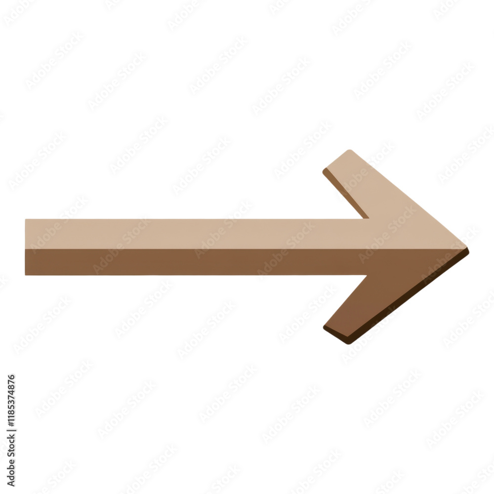 Aufkleber rightward arrow on clear background, simple design for directional guidance, versatile use in digita