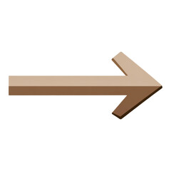 Fototapeta premium Rightward Arrow on Clear Background, Simple design for directional guidance, Versatile use in digital and print media, Enhancing visual communication