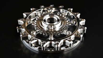 metal gears of various sizes and shapes 