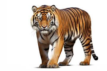 Obraz premium Image of tiger standing on white background. Wildlife Animals.