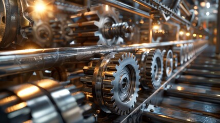 metal gears of various sizes and shapes 