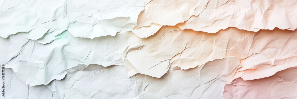 Aufkleber Crumpled paper texture in soft pastel colors, creating subtle background